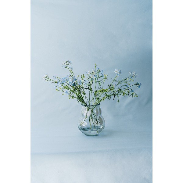 Bijela staklena ručno izrađena vaza (visina 22 cm) Dam – noo.ma-image-3