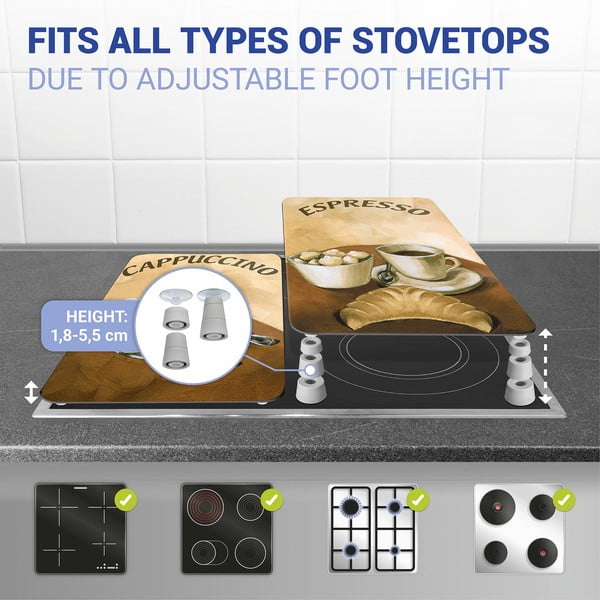 Set od 2 staklena poklopca za štednjak Wenkoo Coffee-image-3