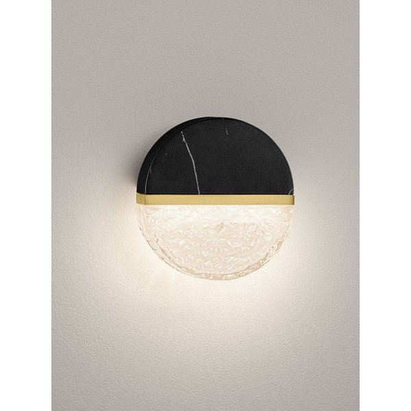 Crna metalna LED zidna lampa s mogućnosti zatamnjivanja Dorin – Nova Luce-image-4