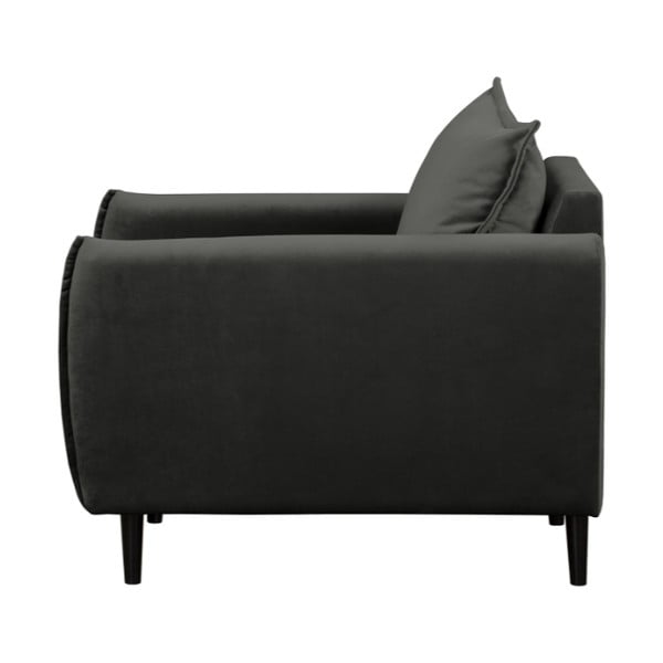 Tamno siva baršunasti fotelja Juli – Ropez-image-2