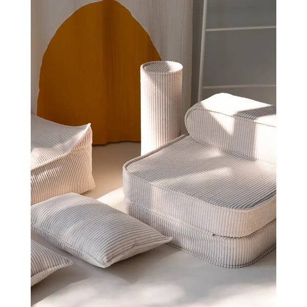 Krem dječji jastuk za sjedenje od samta Roll – Wigiwama-image-1