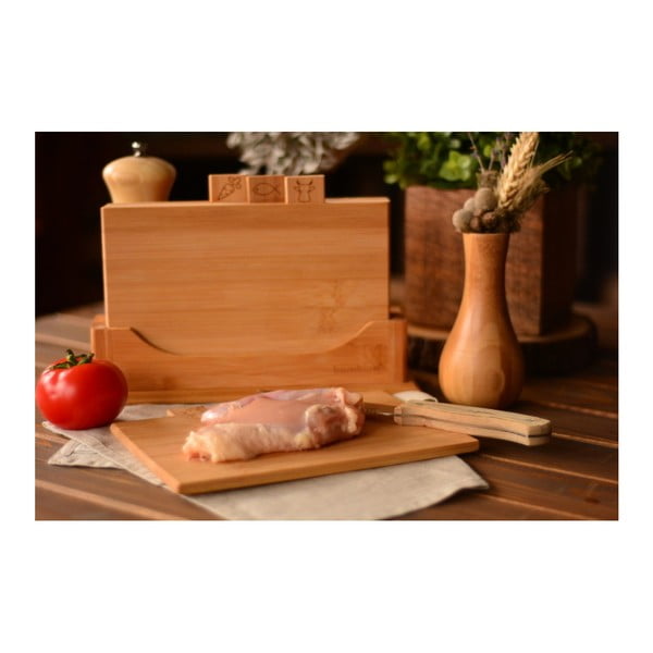 Set s 4 daske za rezanje od bambusa s postoljem Bambum Tapenade-image-2