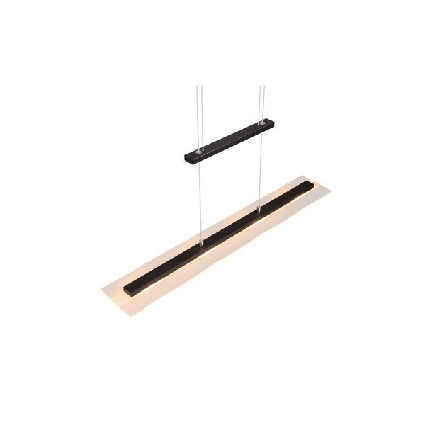 Crna LED viseća svjetiljka sa staklenim sjenilom Milos – Trio-image-2