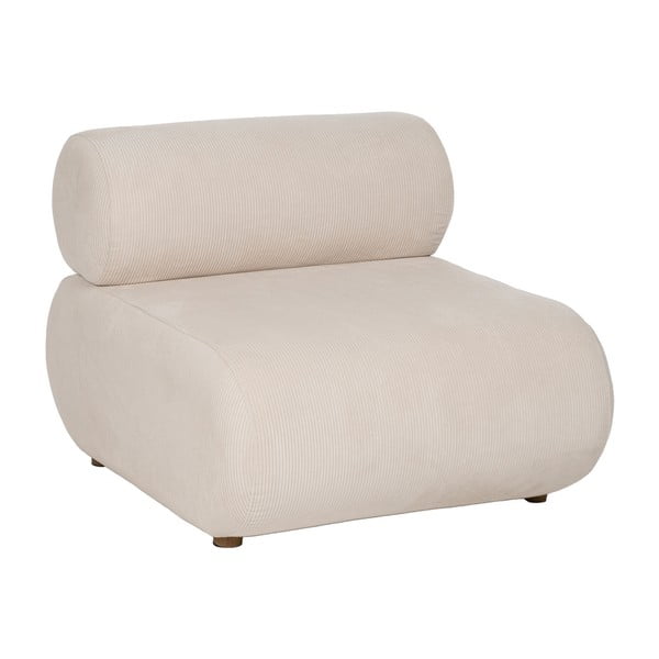 Krem fotelja od samta – Ixia