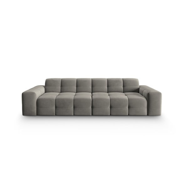 Siva baršunasta sofa 255 cm Kendal - Micadoni Home