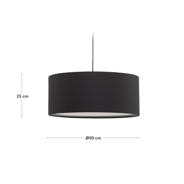 Crno sjenilo ø 50 cm Santana – Kave Home-image-3