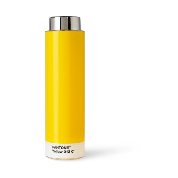 Žuta  boca za vodu za put od nehrđajućeg čelika 500 ml Yellow 012 – Pantone