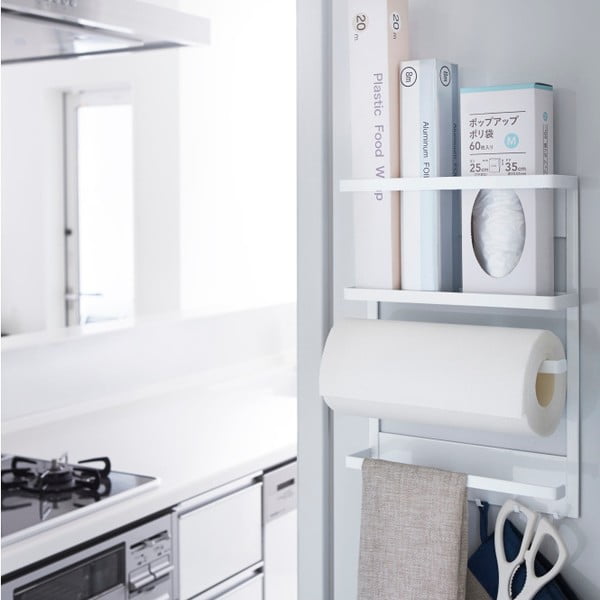 Veliki bijeli magnetski kuhinjski držač YAMAZAKI Tower Magnetic Side Rack-image-4