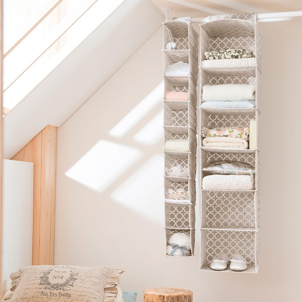 Bež viseći organizator sa 6 Compactor pretinaca, širine 30 cm-image-1