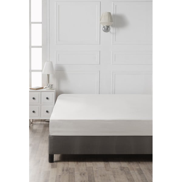 Bijela rastezljiva plahta 160x200 cm - Mijolnir-image-2