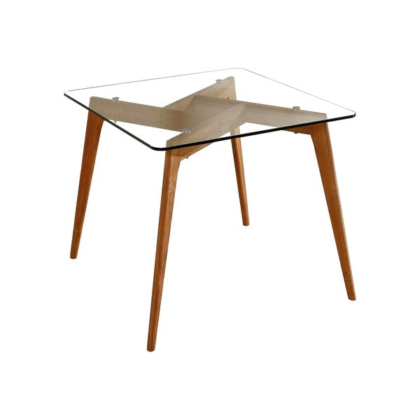 Četvrtasti blagovaonski stol sa smeđim nogama Marckeric Janis, 90 x 90 cm