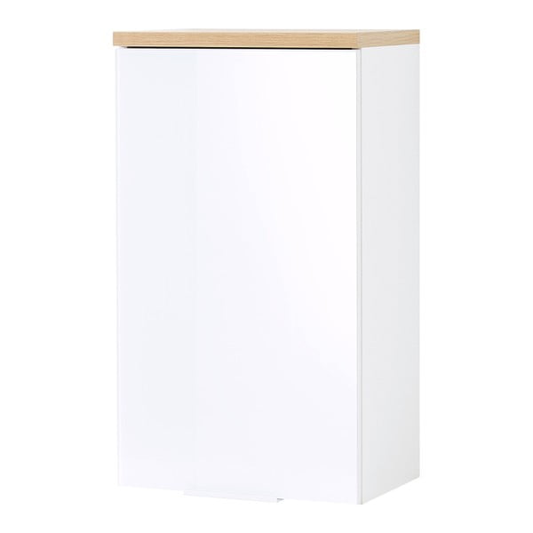 Bijeli viseći kupaonski ormarić u dekoru hrasta 39x69 cm Pescara – Germania-image-3