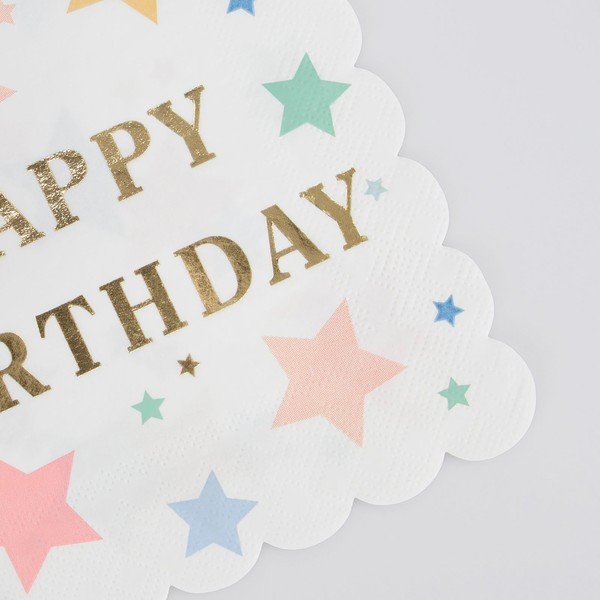 Papirnati ubrusi u setu 16 kom Happy Birthday – Meri Meri-image-1