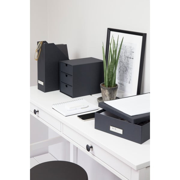 Tamno siva kutija s ladicama s 3 ladice Bigso Box of Sweden Ingrid-image-1