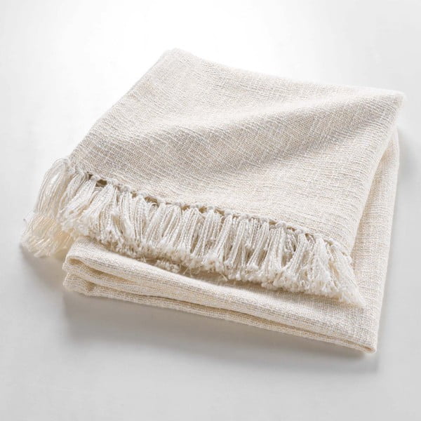 Krem deka od mješavine pamuka 125x150 cm Ziggy – douceur d'intérieur