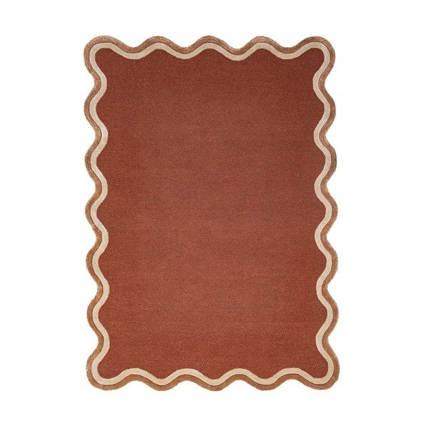 Ručno rađen tepih od mješavine vune boje terakote 120x170 cm Rivo Wool – Flair Rugs