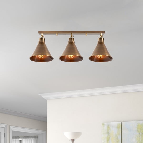 Stropna svjetiljka u brončanoj boji s metalnim sjenilom ø 20 cm Tramino – Opviq lights-image-1