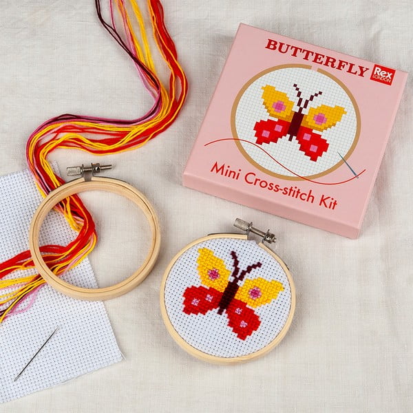 Kreativna igračka Cross-stitch Kit Butterfly – Rex London-image-1