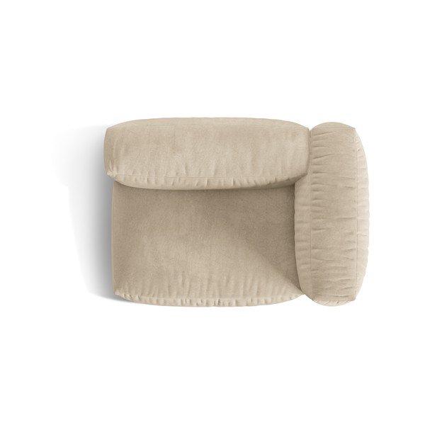 Bež baršunasti modularna sjedeća garnitura (s desnim kutom) Martina – Micadoni -image-3