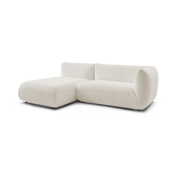 Kutna garnitura od bijelog samta (lijevi kut) Lecomte - Bobochic Paris-image-3