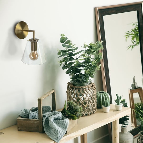 Brončana zidna svjetiljka SULION Gasby, ø 16 cm-image-2