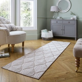 Unutarnji i vanjski tepih boje slonovače 66x230 cm Elm Leaf – Flair Rugs