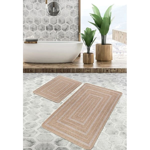 Smeđe kupaonske prostirke u setu 2 kom 60x100 cm – Mila Home-image-4