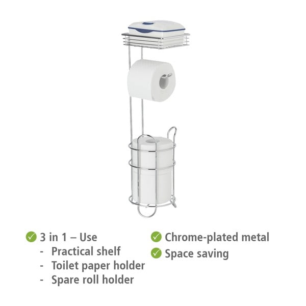 Držač za WC papir od kromiranog čelika u srebrnoj boji – Wenko-image-4