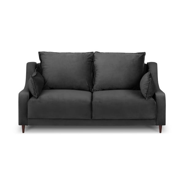 Tamno siva sofa od baršuna Mazzini Sofas Freesia, 150 cm