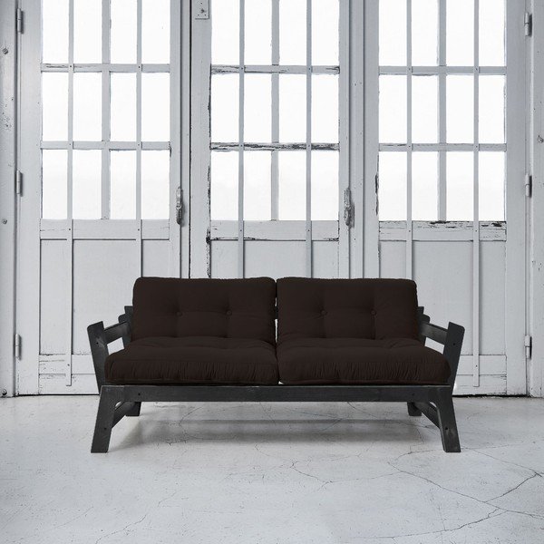 Sofa na razvlačenje Karup Step Black / Brown-image-1