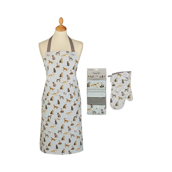 Ručnici, pregača i rukavica u setu 5 kom Curious Cats – Cooksmart ®