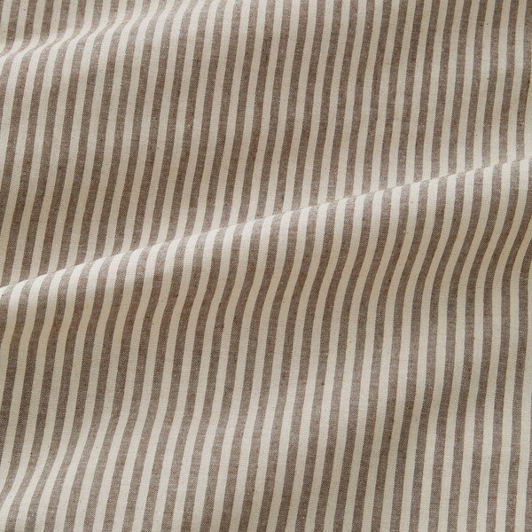 Smeđe-siva posteljina za krevet za jednu osobu 135x200 cm Cotton Rich Narrow Woven Stripe – Pineapple Elephant-image-3