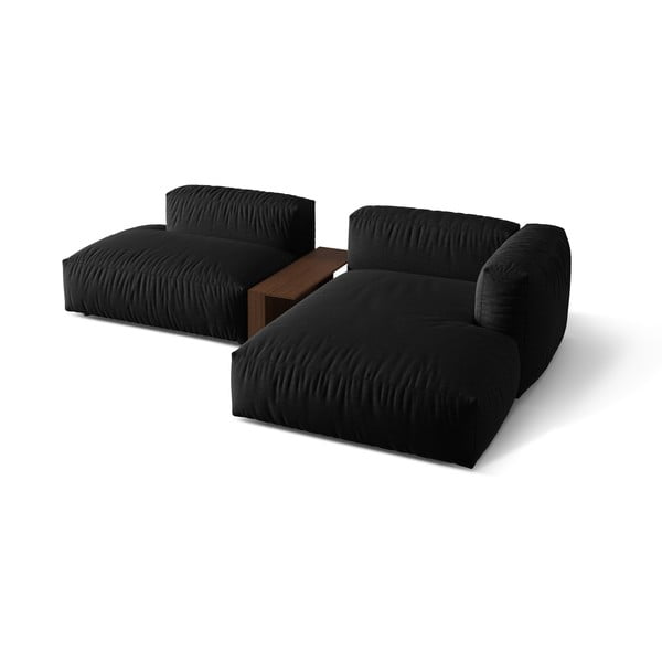 Crna kutna garnitura (s desnim kutom) Martina – Micadoni Home-image-3