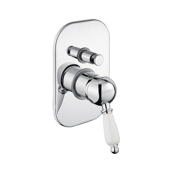 Ugrađena slavina za tuš u srebrnoj boji (s 2 izlaza) Kirké White – Sapho