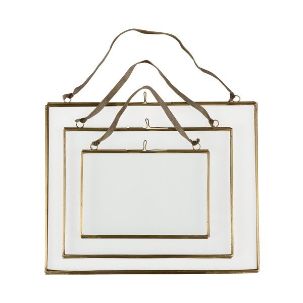 Metalni viseći okvir u zlatnoj boji 15x10 cm – Rex London-image-3