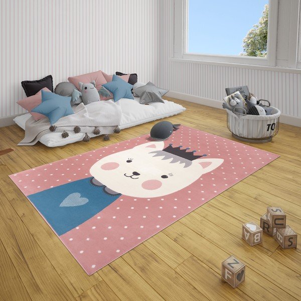 Dječji ružičasti tepih Hanse Home Adventures Kitty Bonny, 160 x 220 cm-image-1