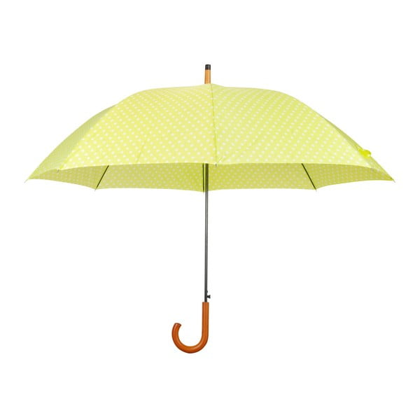 Žuti kišobran s drvenom ručkom Esschert Design Rain
