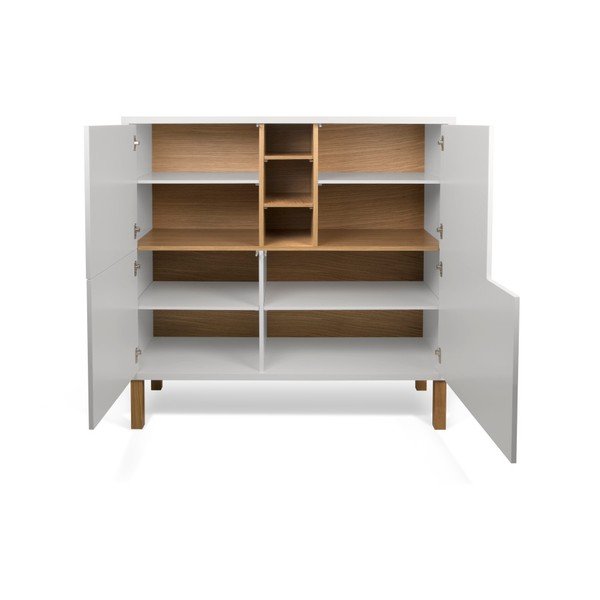 Bijela visoka komoda TemaHome Niche Pattern-image-1