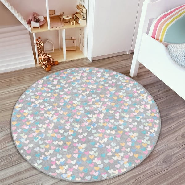 Svijetlo sivi dječji tepih ø 80 cm Comfort – Mila Home-image-4