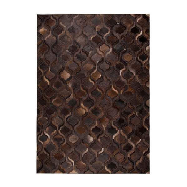 Tamnosmeđi ručno rađeni tepih Dutchbone Bawang, 170 x 240 cm