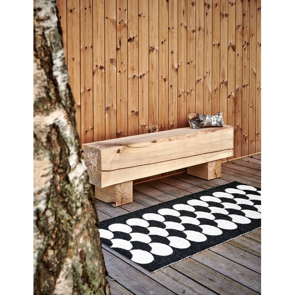 Crna/krem unutarnja i vanjska staza 70x250 cm Poppy Black Vanilla – Pappelina-image-3