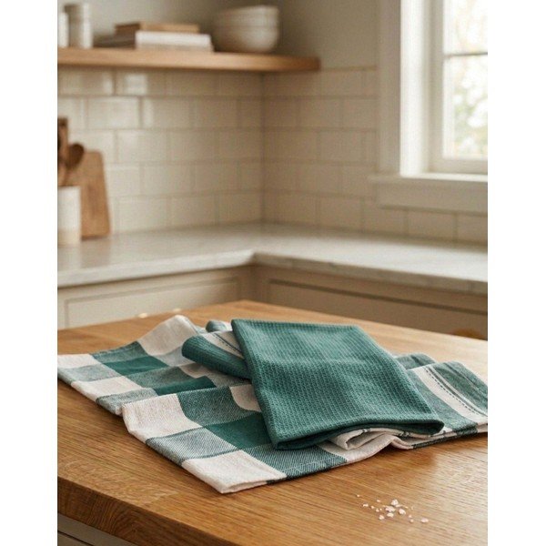 Pamučna kuhinjska krpa 3 kom 45x70 cm Vafle – JAHU collections-image-1