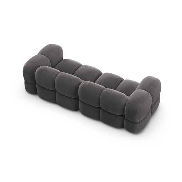 Siva baršunasti sofa 250 cm Loretto – Cosmopolitan Design-image-4