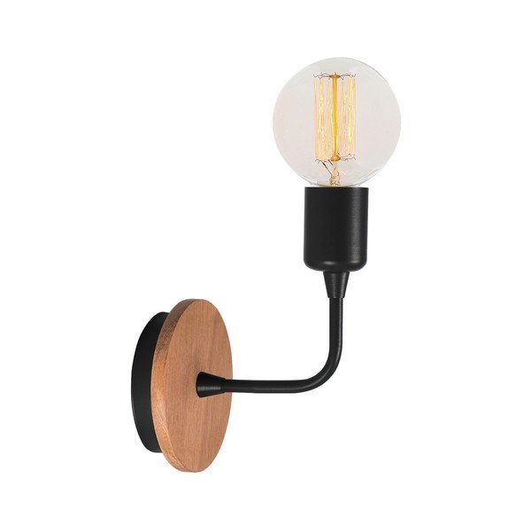 Crna zidna svjetiljka Homemania Decor Simple Drop-image-2