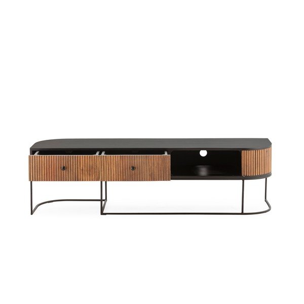 TV komoda od masivnog manga u prirodnoj boji 160x45x40 cm Curve – MOME-image-4