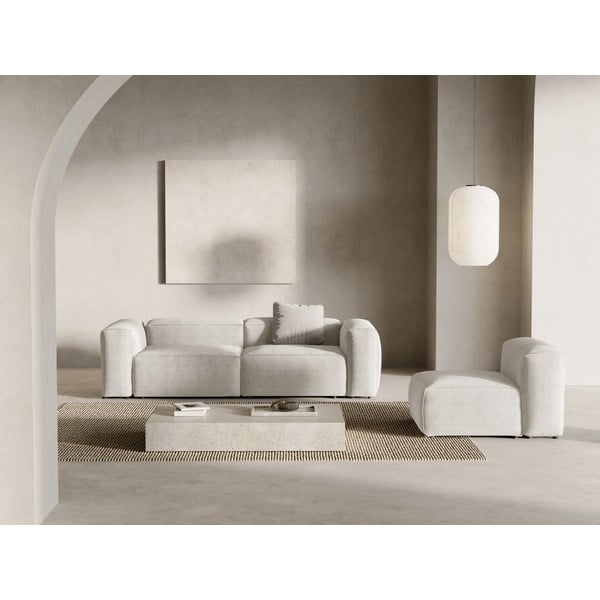 Bež sofa od samta 264 cm Bergamo – Cosmopolitan Design-image-1