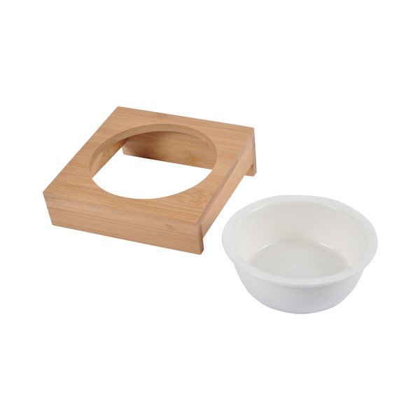 Posuda s postoljem od bambusa za pse ø 12 cm – Love Story-image-1