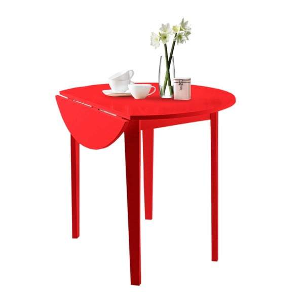 Crveni sklopivi blagovaonski stol Støraa Trento Quer, ⌀ 92 cm
