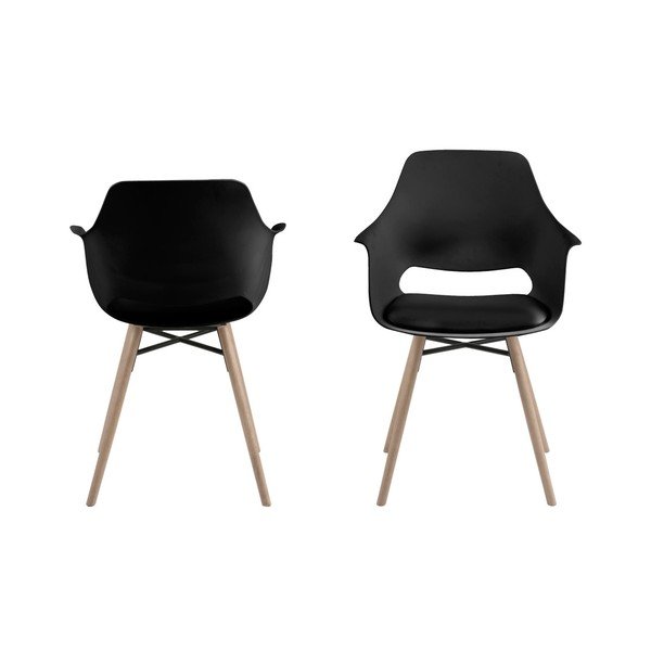 Set od 2 crne blagovaonske stolice Actona Ramona Dining Set-image-2