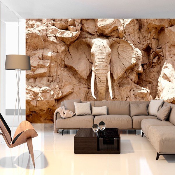 Grandformat Wallpaper Artgeist Stone Slon, 400 x 280 cm-image-1